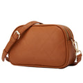 ZHIERNA Crossbody Bags for Women Small Black Purse Lightweight Vegan Leather Shoulder Handbags Purse with Adjustable Strap(Brown)