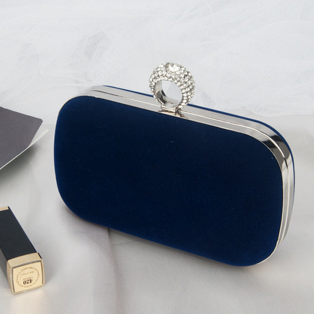 Luxury Rose Red Evening Purse and Shoulder Handbag