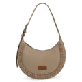 Wrangler Vegan Leather Crescent Bag for Women Trendy Small Crossbody Purse and Handbags With Extension Strap