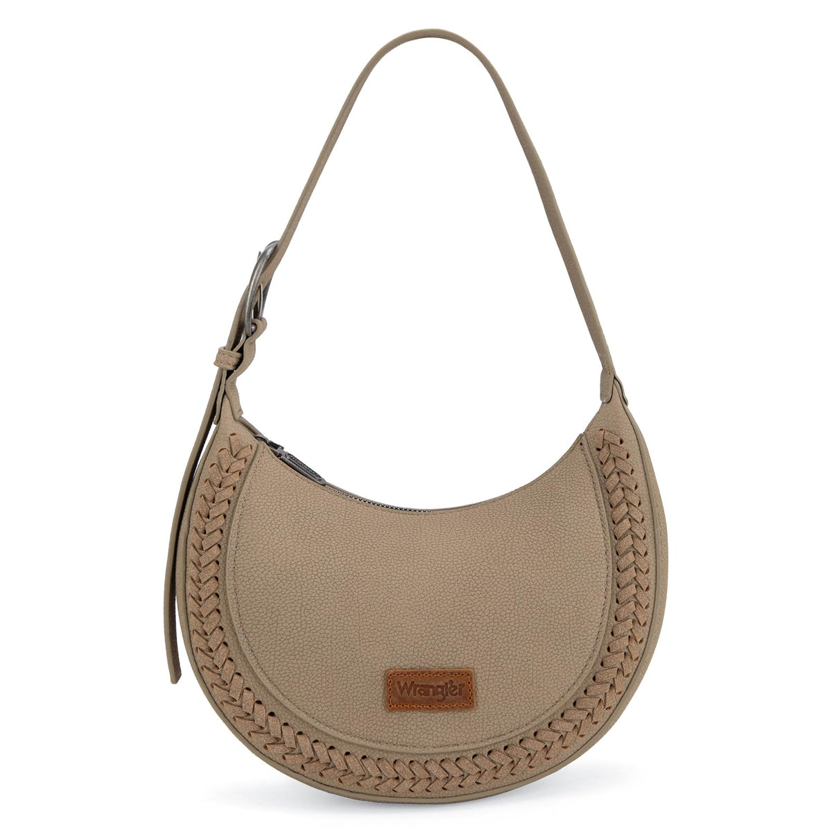 Wrangler Vegan Leather Crescent Bag for Women Trendy Small Crossbody Purse and Handbags With Extension Strap