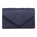 Labair Womens Evening Handbags Suede Evening Bag Velvet Clutch Bag Wedding Bridal Dress PurseNavy Blue.