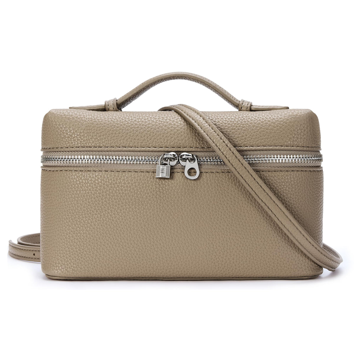Crossbody Bag for Women L19 Pouch Top-Handle Leather Bag Shoulder Handbag Extra Pocket Luxury Trendy Purse khaki